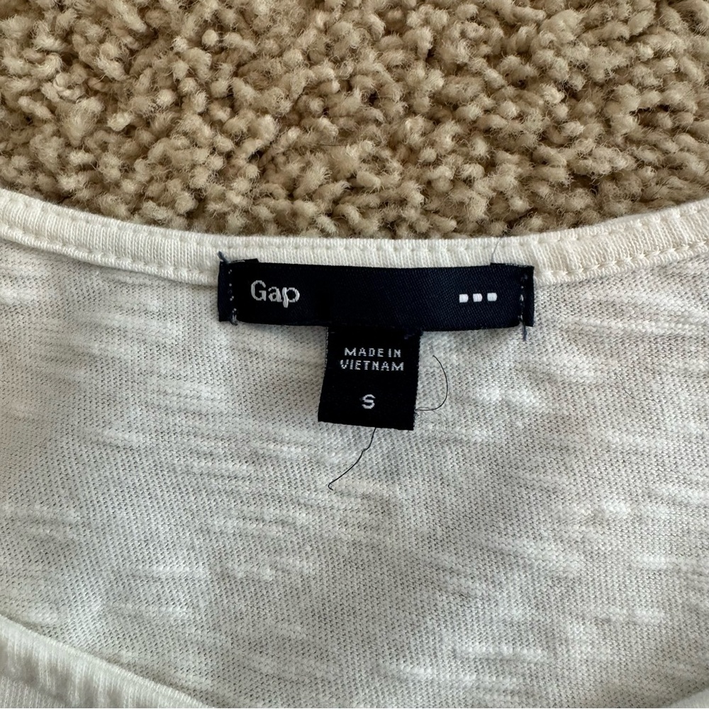 GAP navy & white striped knit dress w/ on seam pockets & stretch waist Size S - Picture 6 of 6